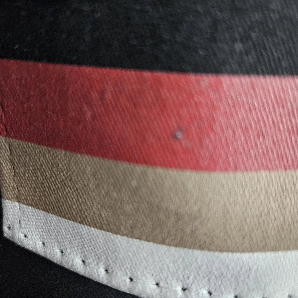 Walt Disney World 37 Stripes Grumpy Stretch To Fit Black Visor Seven Dwarfs!!
